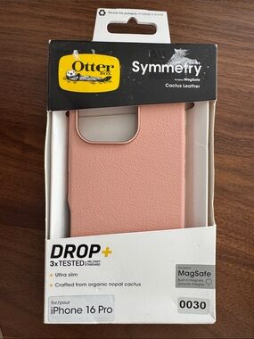 OtterBox Symmetry Series Cactus Leather MagSafe Case for iPhone 16 Pro - Pink